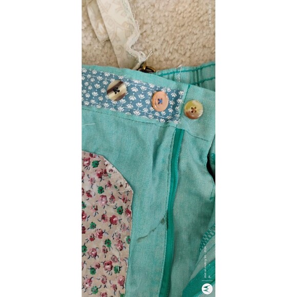 Custom Shorts OOAK Patched Appliques Faded tea dyed Oversized Grungy Miner - Picture 4 of 10